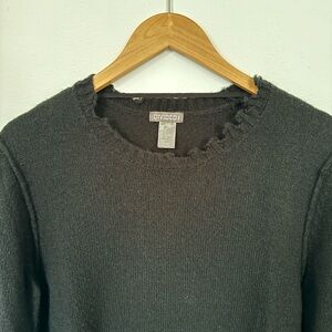 H&M deconstructed black sweater